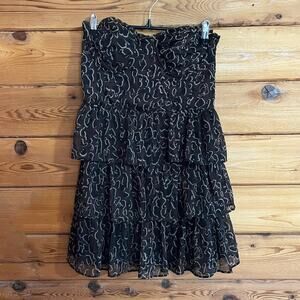 Guess Strapless Animal Leopard Print Dress medium
